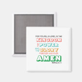 Lord's Prayer KINGDOM POWER GLORY Christlich Magnet (Vorderseite/Rückseite)