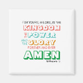 Lord's Prayer KINGDOM POWER GLORY Christlich Magnet (Vorne)