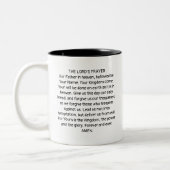 Lord's Prayer KINGDOM POWER GLORY Christlich Zweifarbige Tasse (Links)