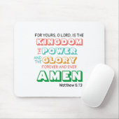 Lord's Prayer KINGDOM POWER GLORY Modernes Christl Mousepad (Mit Mouse)