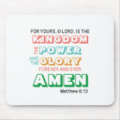Lord's Prayer KINGDOM POWER GLORY Modernes Christl Mousepad (Vorne)