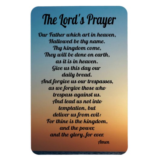 Lord's Prayer Kühlschrank Magnet (Vertikal)