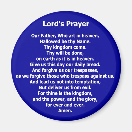 Lord's Prayer Magnet - Blau (Vorne)