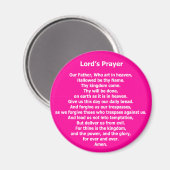 Lord's Prayer Magnet - Rosa (Vorderseite/Rückseite)