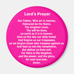 Lord's Prayer Magnet - Rosa