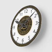 Lord's Prayer Number - Arabische Kalligraphie Runde Wanduhr (Winkel)
