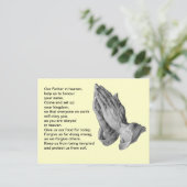 Lord's Prayer Postkarte (Stehend Vorderseite)