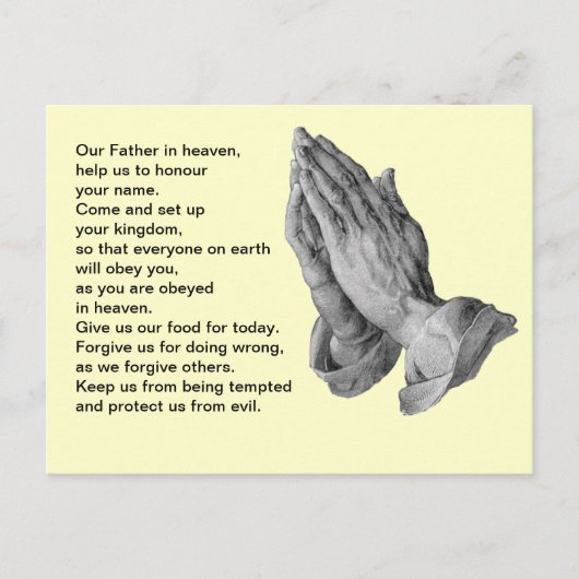 Lord's Prayer Postkarte (Vorderseite)