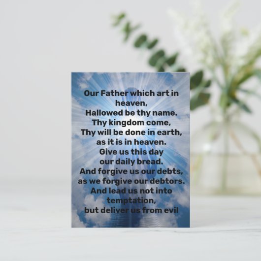 Lord's Prayer Postkarte (Stehend Vorderseite)