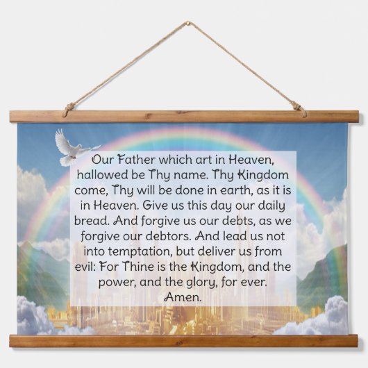 Lord's Prayer Wandteppich Mit Holzrahmen (Vorne)