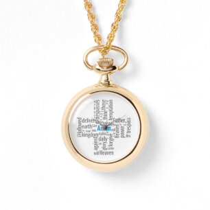Lord's Prayer Word Cloud Armbanduhr