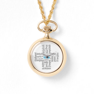 Lord's Prayer Word Cloud Armbanduhr