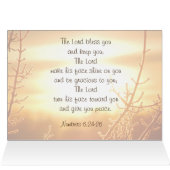 Lord's Segen, Nummern 6:24-26 Bibelkarte (Innenansicht Horizontal (Oben))