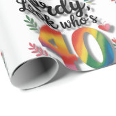 Lordy Lordy Look Who’s 40 Birthday Party  Geschenkpapier (Rolleneckpunkt)