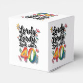 Lordy Lordy Look Who’s 40 Birthday Party Geschenkschachtel (Rückseite)