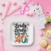 Lordy Lordy Look Who’s 40 Birthday Party Pappteller (Party)