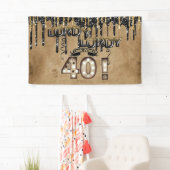 Lordy Lordy Look Who's 40 Birthday Balloons Banner (Insitu)