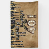 Lordy Lordy Look Who's 40 Birthday Balloons Banner (Vertikal)