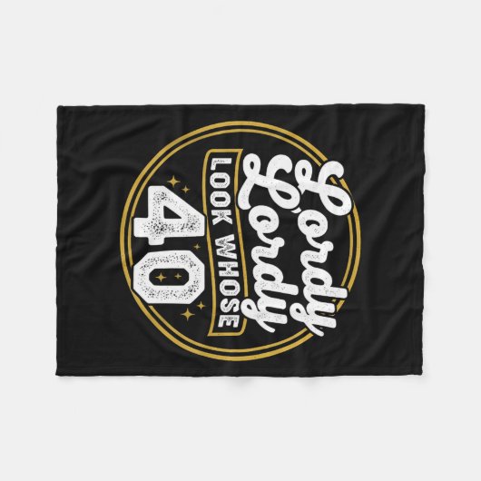 Lordy Lordy Look Whose 40 Funny Birthday 40th Birt Fleecedecke (Vorderseite (Horizontal))