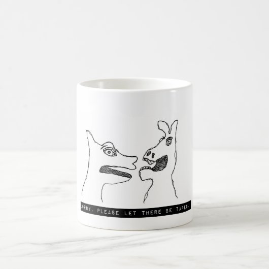 Lordy mit der Band-Tasse mit 1975 Aufklebern Kaffeetasse (Mittel)