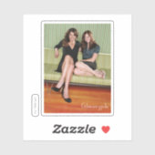 Lorelai & Rory Auf Couchportrait sitzen Aufkleber (Blatt)