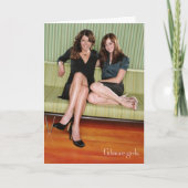 Lorelai & Rory Auf Couchportrait sitzen Karte (Vorderseite)