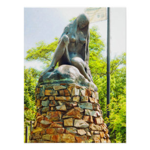 Lorelei Rhein Statue Malereieffekt Poster