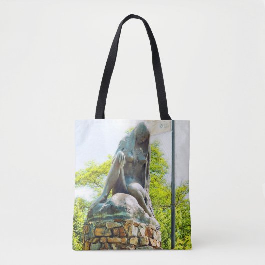 Lorelei Rhein Statue Malereieffekt Tasche (Vorderseite)