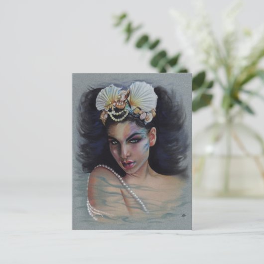 Loreley Mermaid Postcard Postkarte (Stehend Vorderseite)