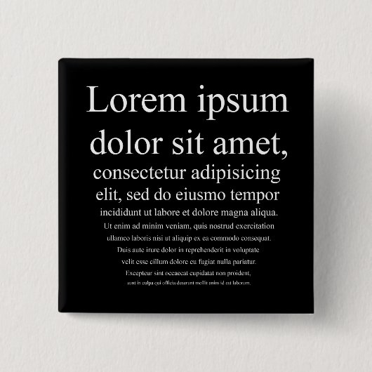Lorem Ipsum Button (Vorderseite)
