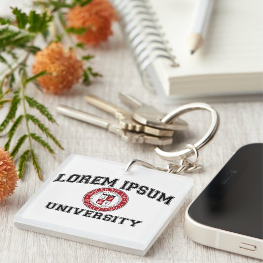 Lorem Ipsum HochschulUni-Schüler-blinder Latein Schlüsselanhänger (Vorderseite rechts)