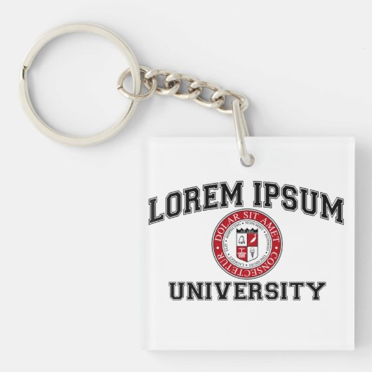 Lorem Ipsum HochschulUni-Schüler-blinder Latein Schlüsselanhänger (Vorderseite)