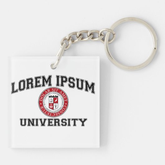 Lorem Ipsum HochschulUni-Schüler-blinder Latein Schlüsselanhänger (Rückseite)