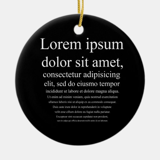Lorem Ipsum Keramik Ornament (Vorne)