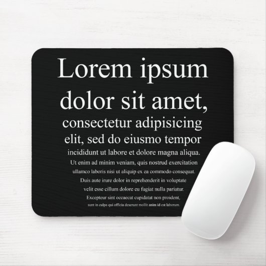 Lorem Ipsum Mousepad (Mit Mouse)