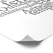 Lorem Ipsum Word Cloud - Graue Version Poster (Ecke)
