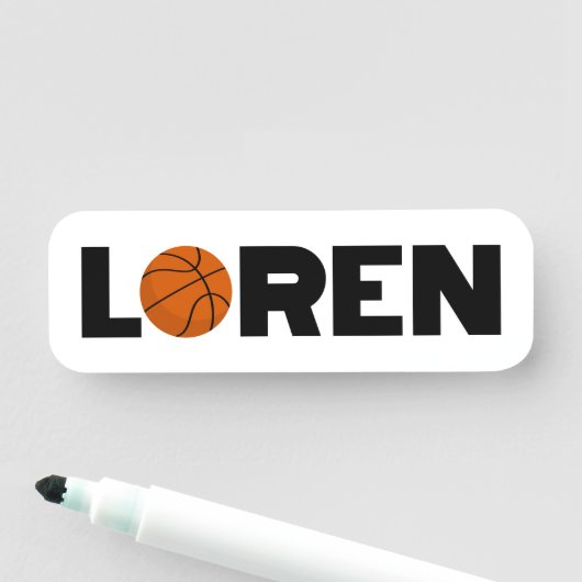 Loren Basketball Name Tag Namensschild (Beispiel)