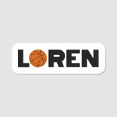 Loren Basketball Name Tag Namensschild (Vorderseite)