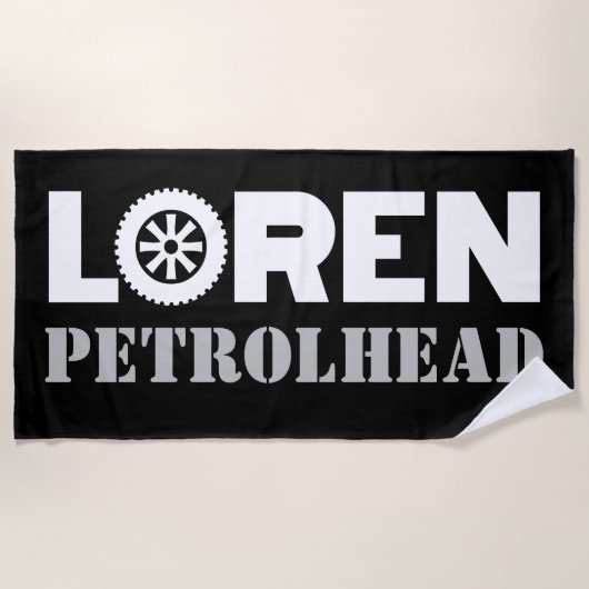 Loren Petrol Head Strandtuch (Vorderseite)