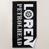 Loren Petrol Head Strandtuch (Vorderseite)