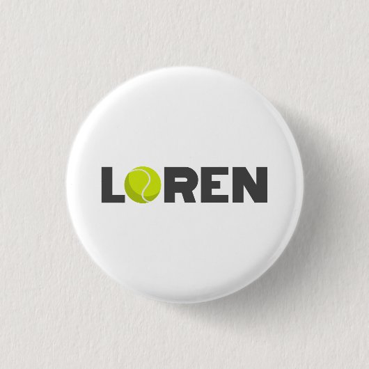 Loren Tennis Button (Vorderseite)