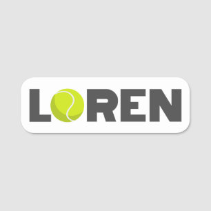 Loren Tennis Namensschild