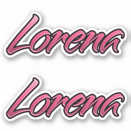 Lorena faded pink Aufkleber Sticker Stickerset (Vorderseite)