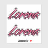 Lorena faded pink Aufkleber Sticker Stickerset (Blatt)