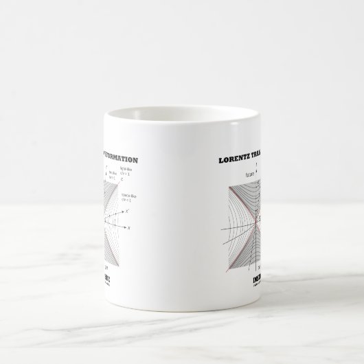 Lorentz Transformation in Physik Kaffeetasse (Mittel)