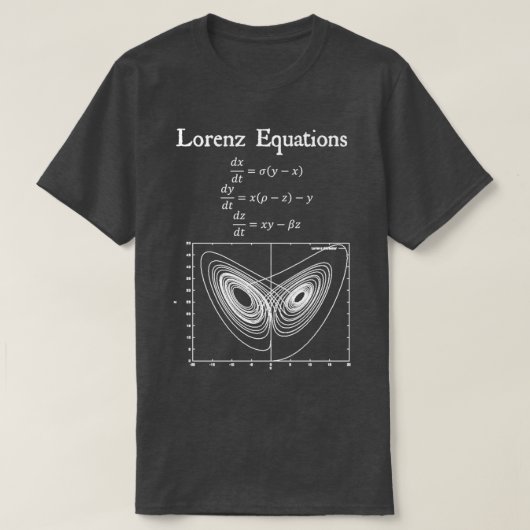 Lorenz Equation Butterfly Effect Chaos Theory Vint T-Shirt (Design vorne)