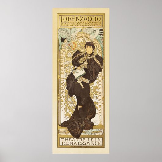 Lorenzaccio von Alphonse Mucha Poster (Vorne)
