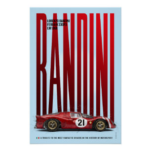 Lorenzo Bandini Tribute Ferrari 330P3 Poster