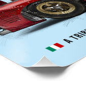 Lorenzo Bandini Tribute Ferrari 330P3 Poster (Ecke)