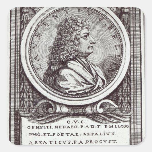Lorenzo Bellini Quadratischer Aufkleber (Vorderseite)